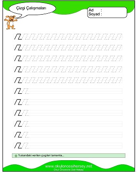 okul öncesi çizgi çalışma sayfaları